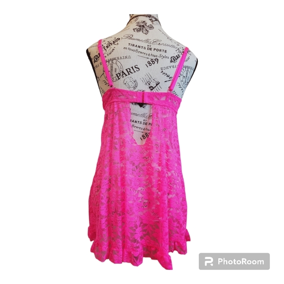 NWOT Candy Couture Hot Pink Lace Lingere - Picture 4 of 11